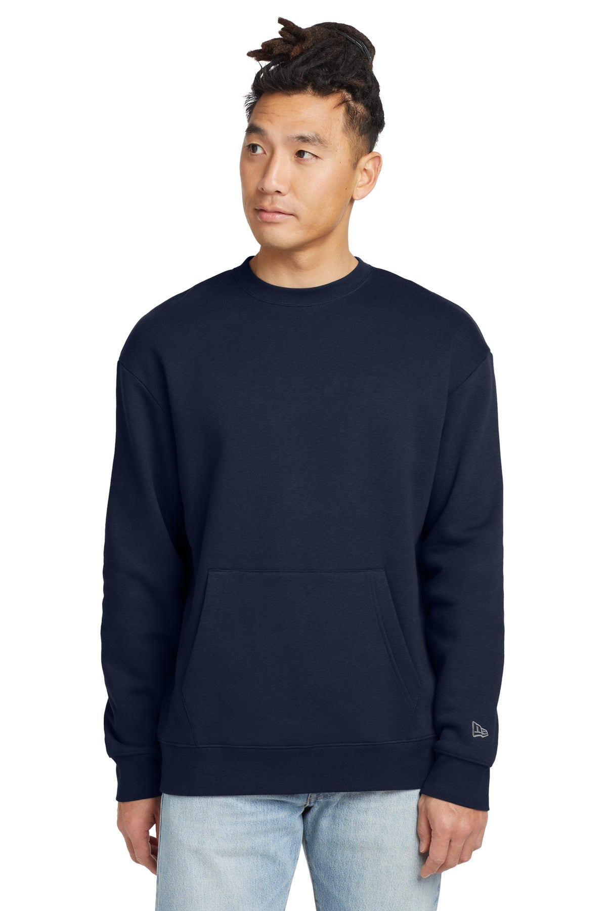 New Era® Heritage Fleece Pocket Crew - True Navy - XS