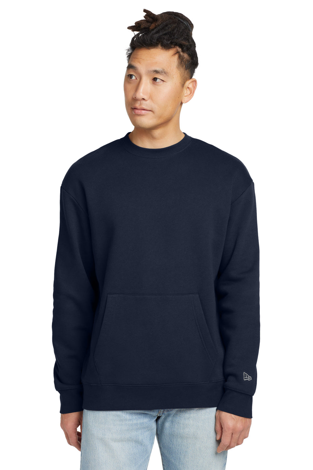 New Era® Heritage Fleece Pocket Crew - True Navy - XS