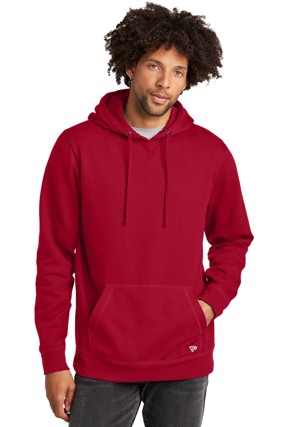 New Era® Comeback Fleece Pullover Hoodie - Crimson - XS