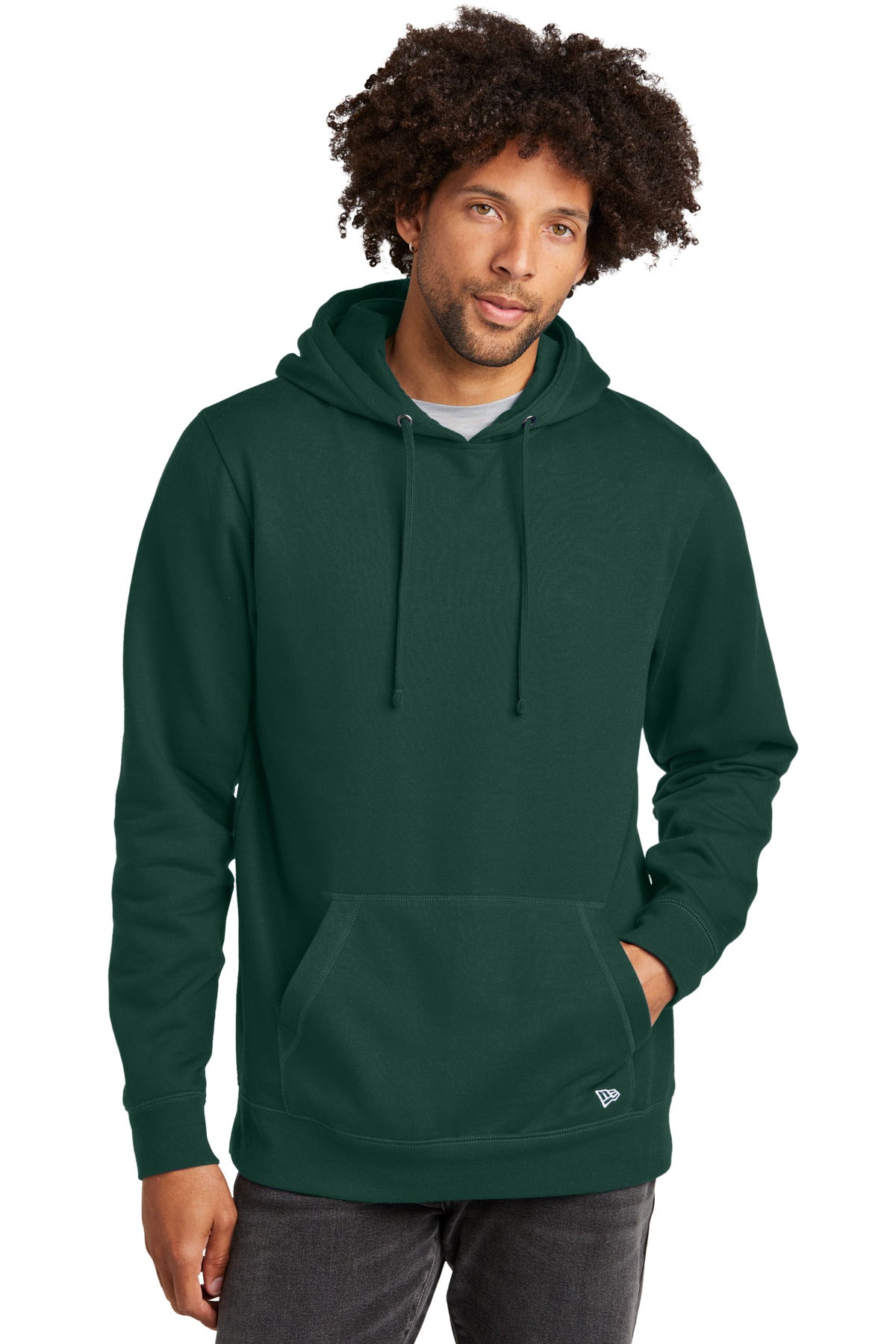 New Era® Comeback Fleece Pullover Hoodie - Dark Green - XS