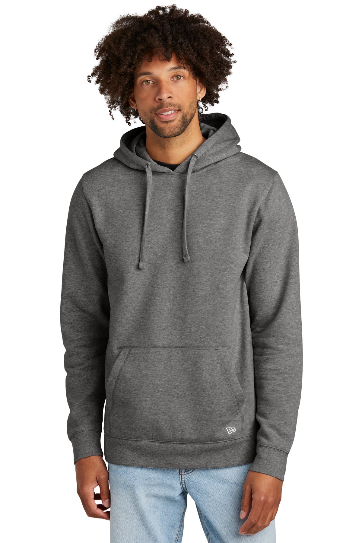 New Era® Comeback Fleece Pullover Hoodie - Dark Heather Grey - XS