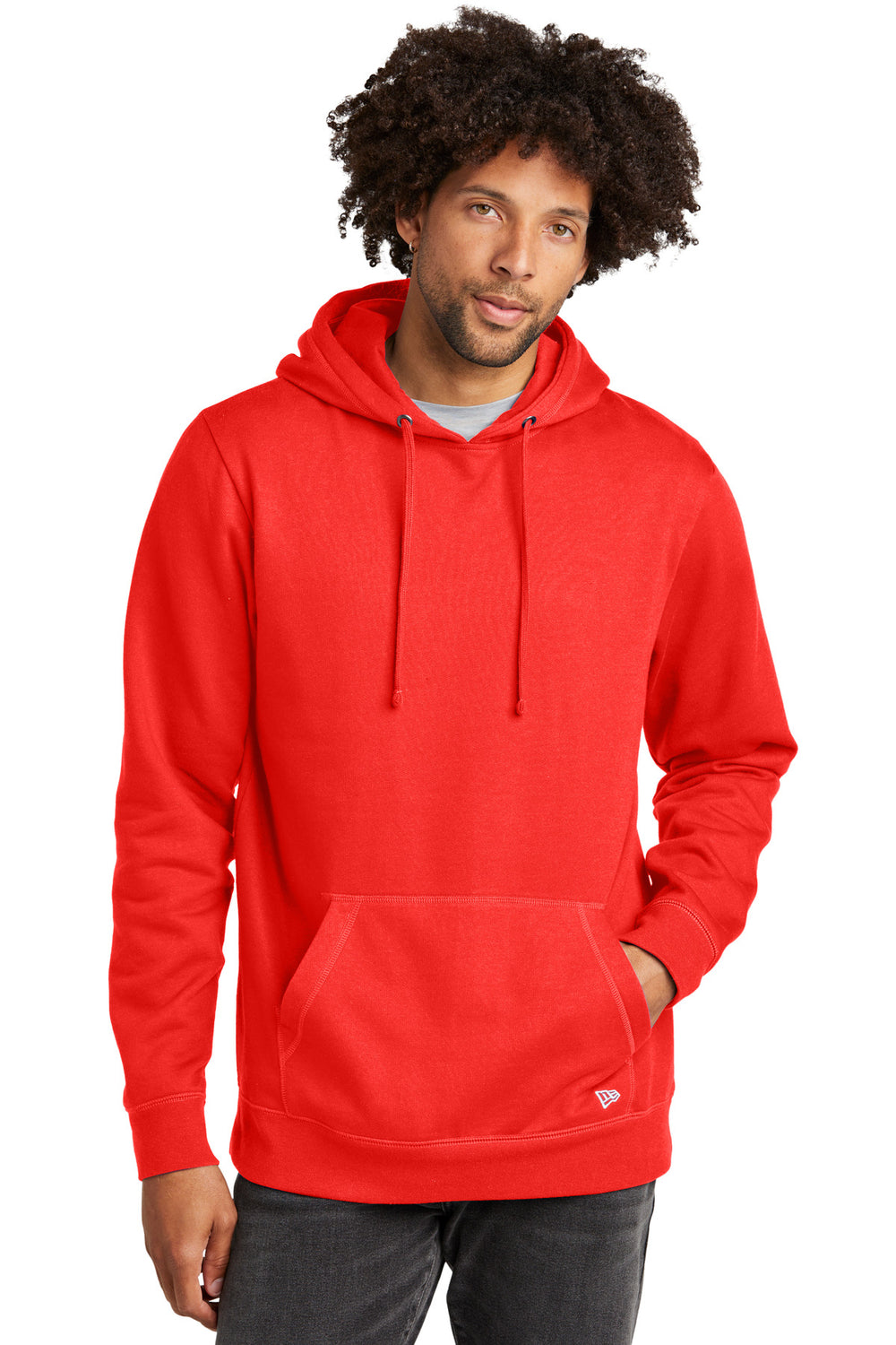 New Era® Comeback Fleece Pullover Hoodie - Deep Orange - XS
