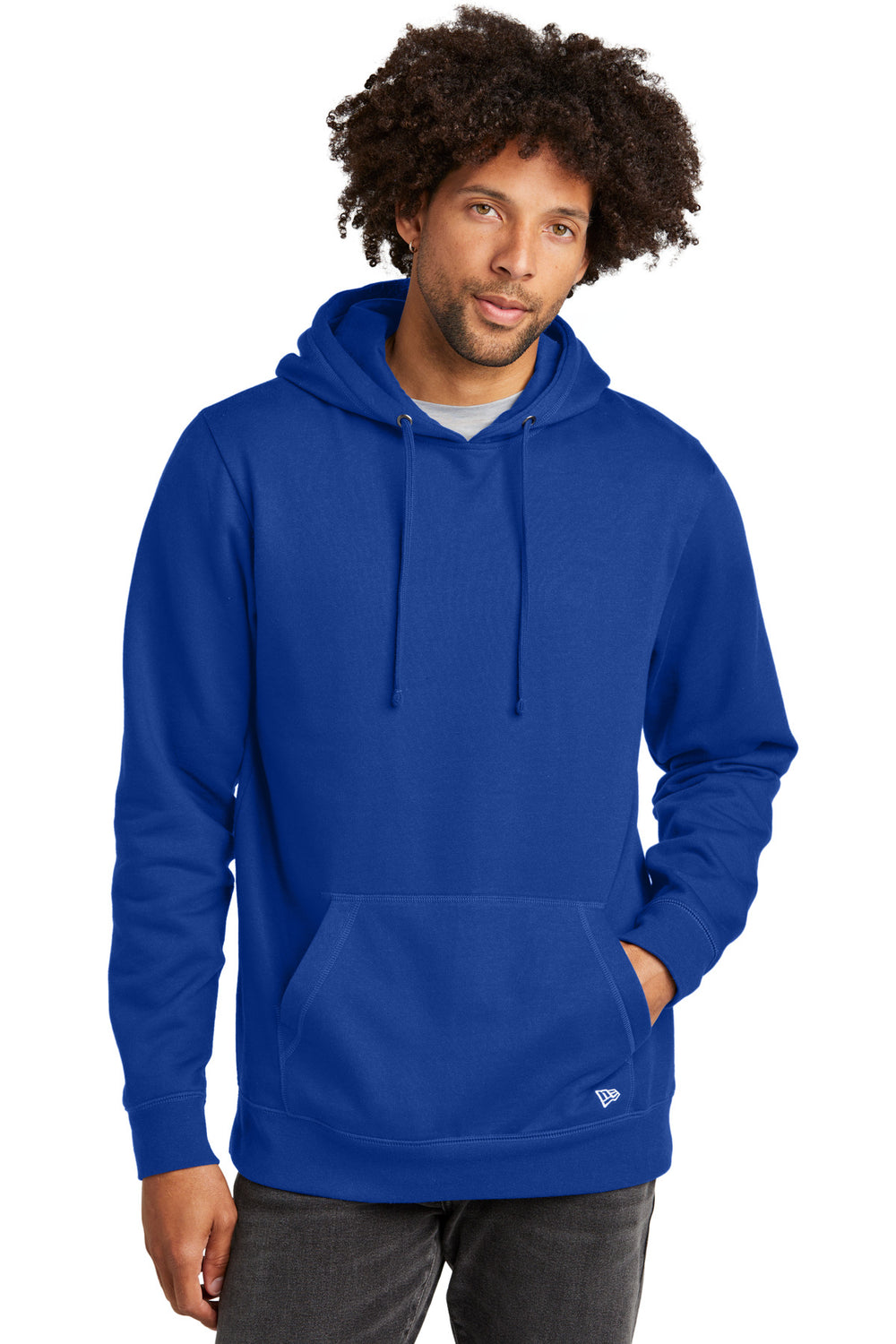New Era® Comeback Fleece Pullover Hoodie - Royal - XS