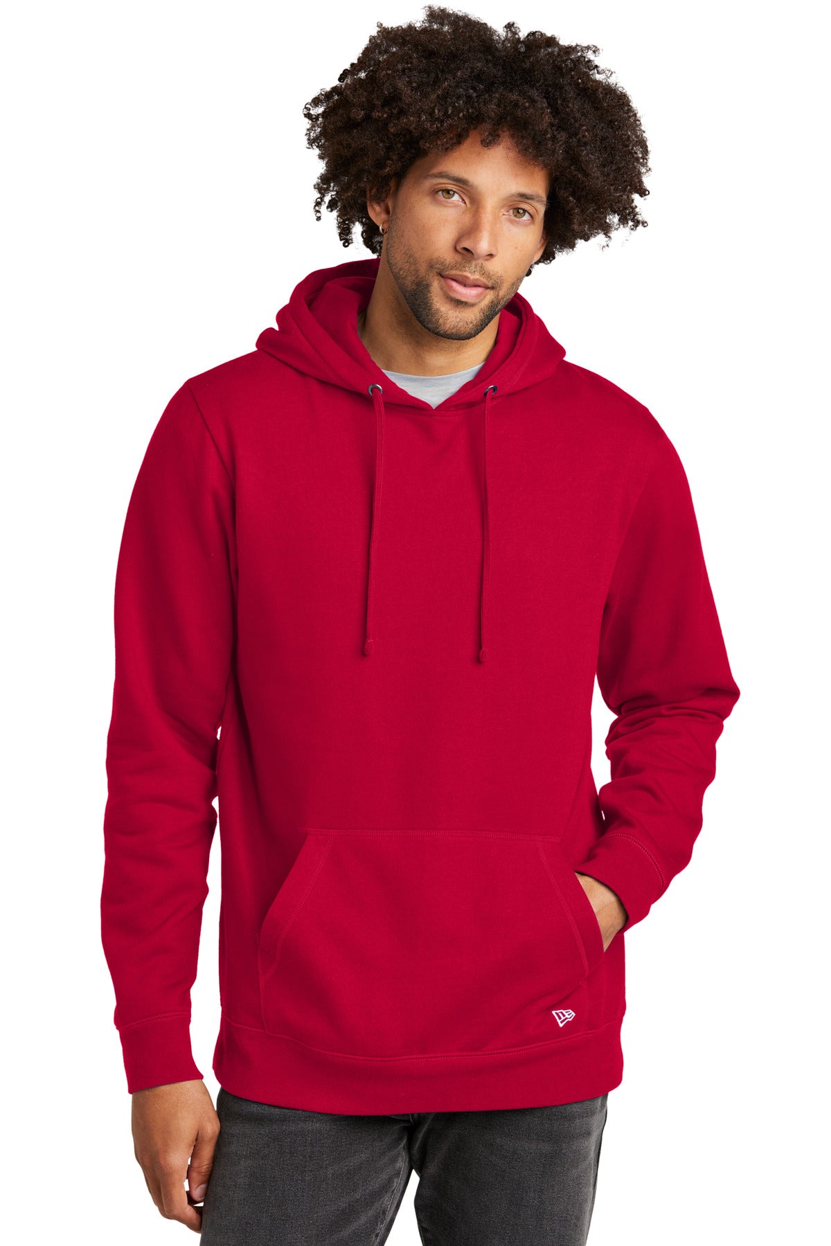 New Era® Comeback Fleece Pullover Hoodie - Scarlet - XS