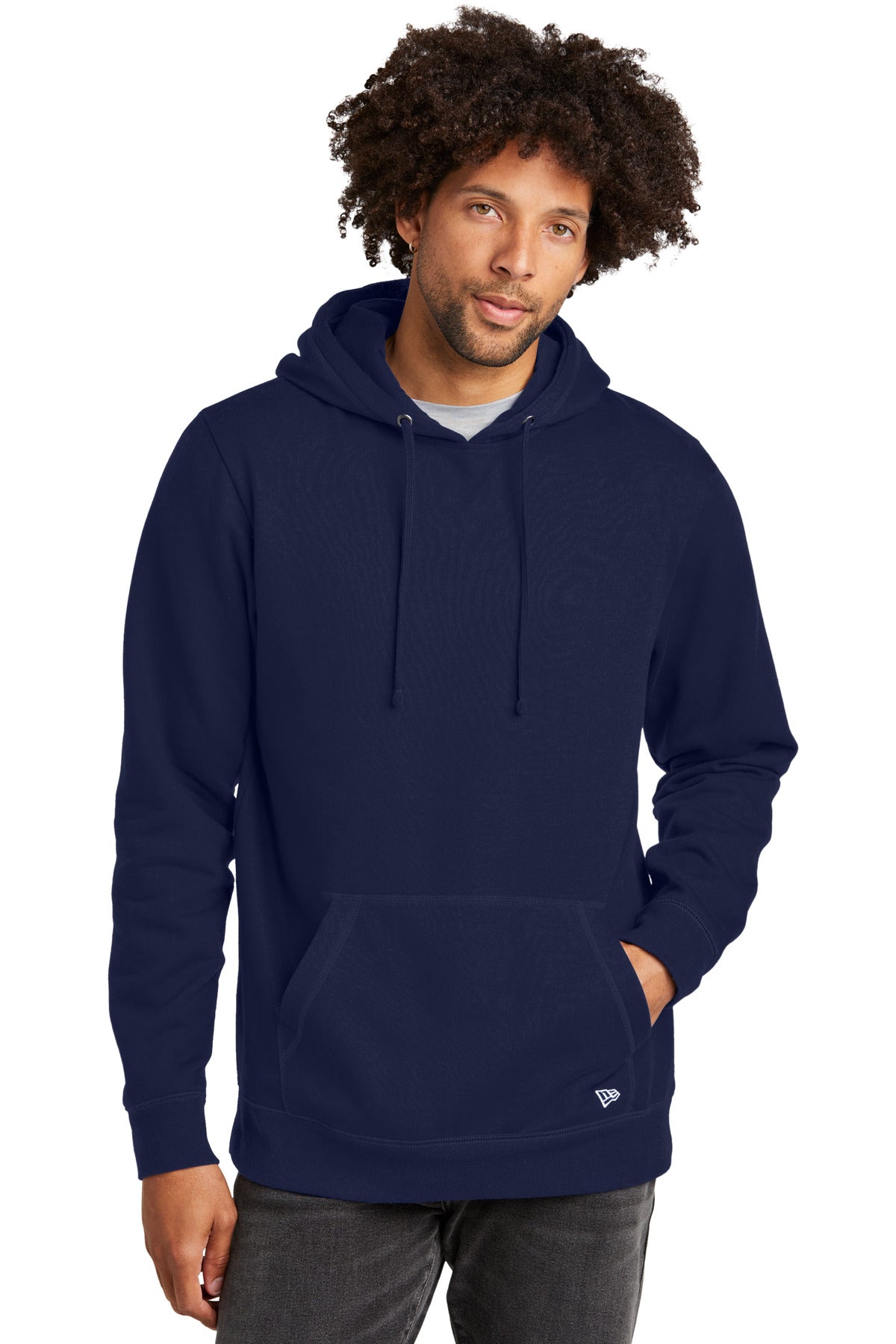 New Era® Comeback Fleece Pullover Hoodie - True Navy - XS