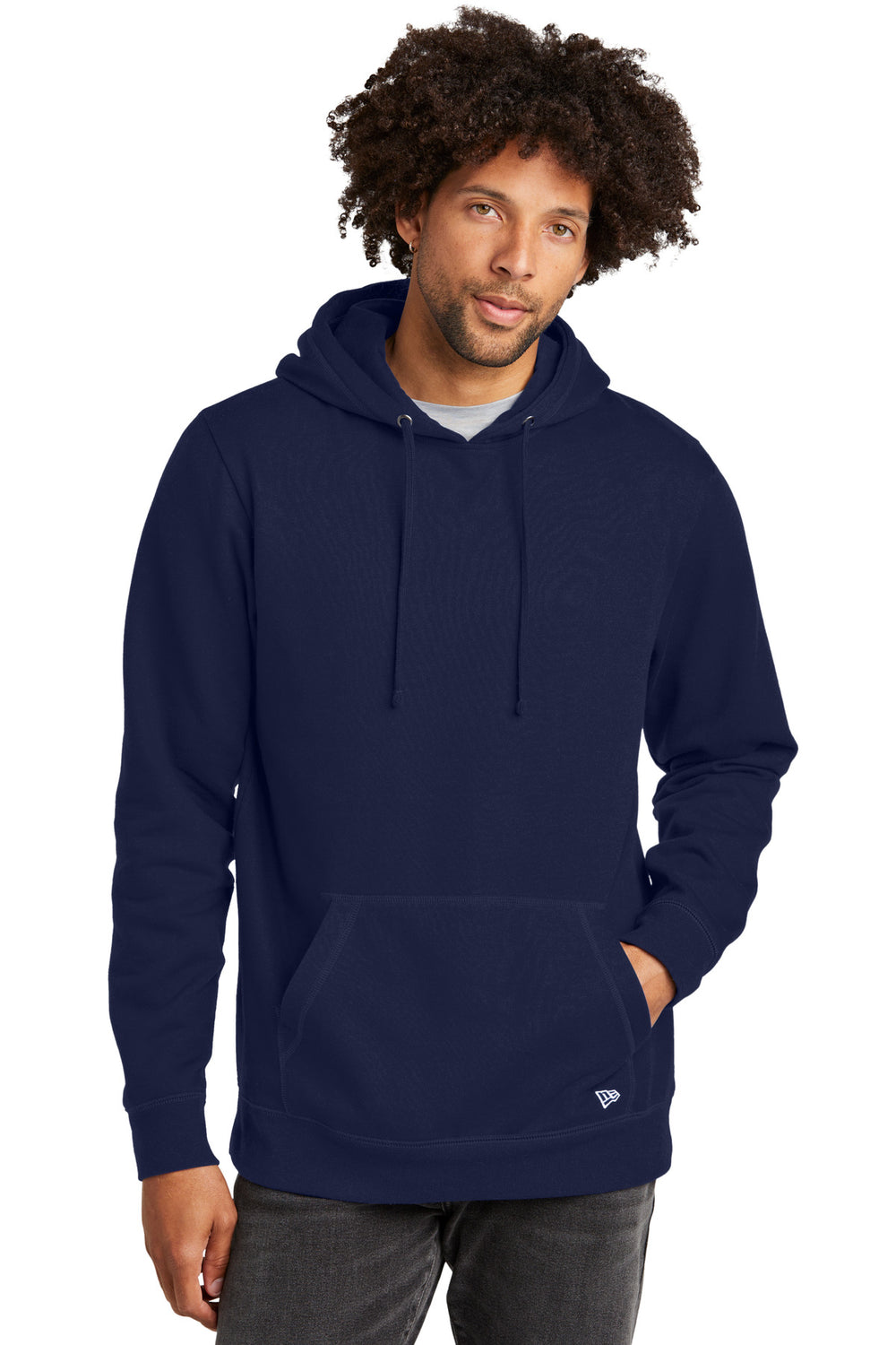 New Era® Comeback Fleece Pullover Hoodie - True Navy - XS