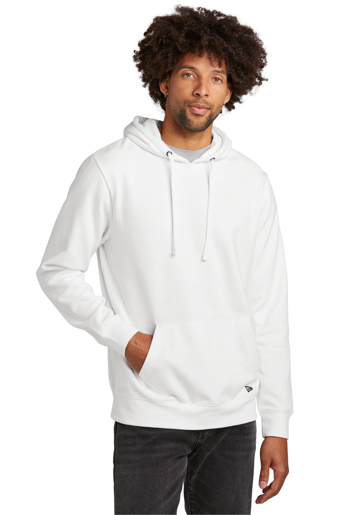 New Era® Comeback Fleece Pullover Hoodie - White - XS