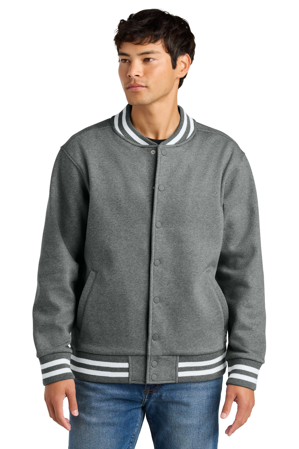 New Era® Varsity Heavyweight Fleece Jacket - Grey Frost - XS
