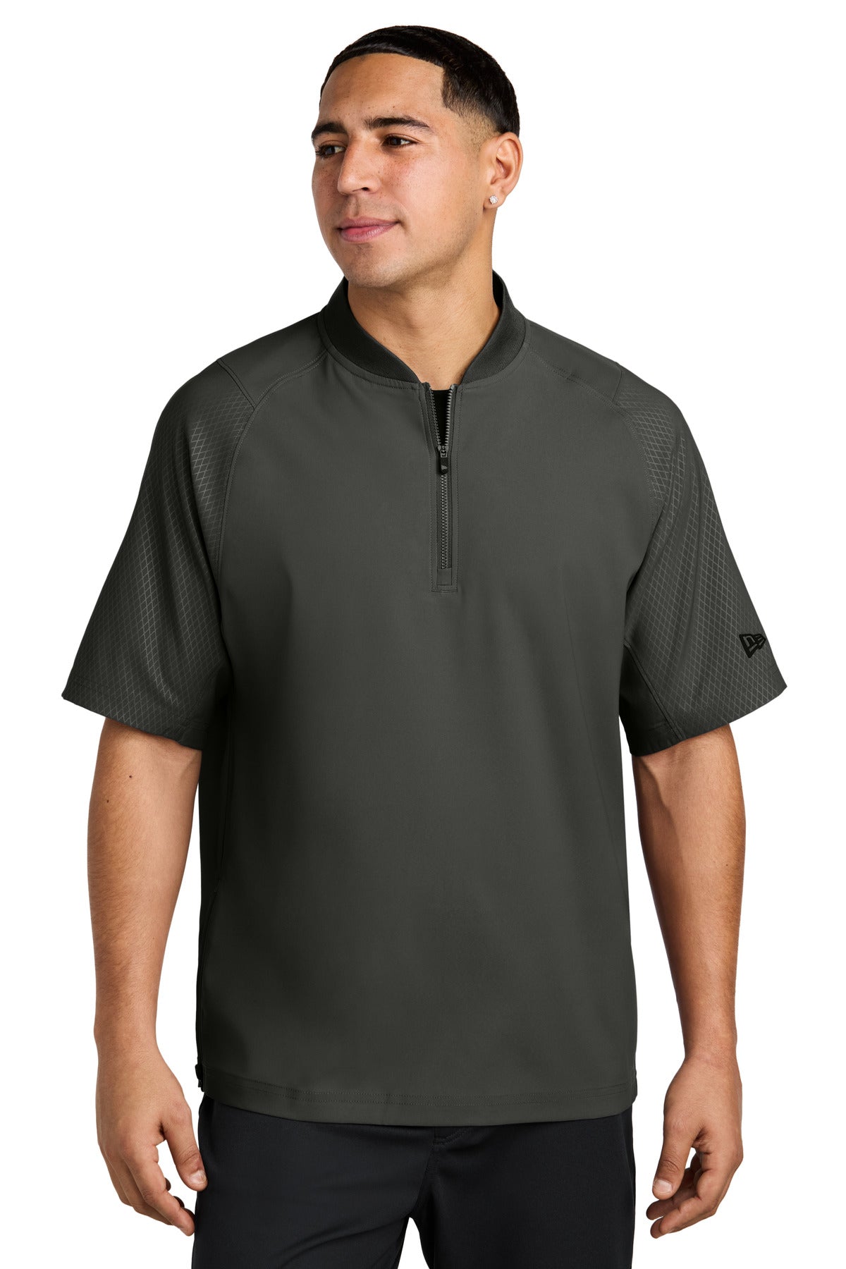 New Era ® Cage Short Sleeve 1/4-Zip Jacket - Black - XS
