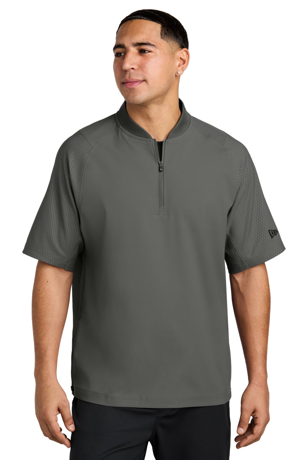 New Era ® Cage Short Sleeve 1/4-Zip Jacket - Graphite - XS