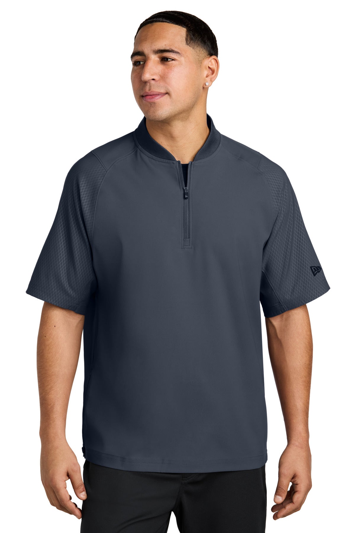 New Era ® Cage Short Sleeve 1/4-Zip Jacket - True Navy - XS