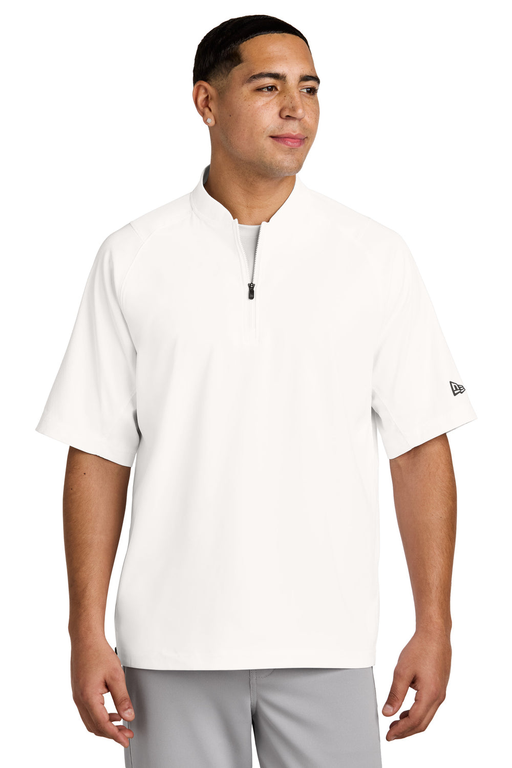 New Era ® Cage Short Sleeve 1/4-Zip Jacket - White - XS