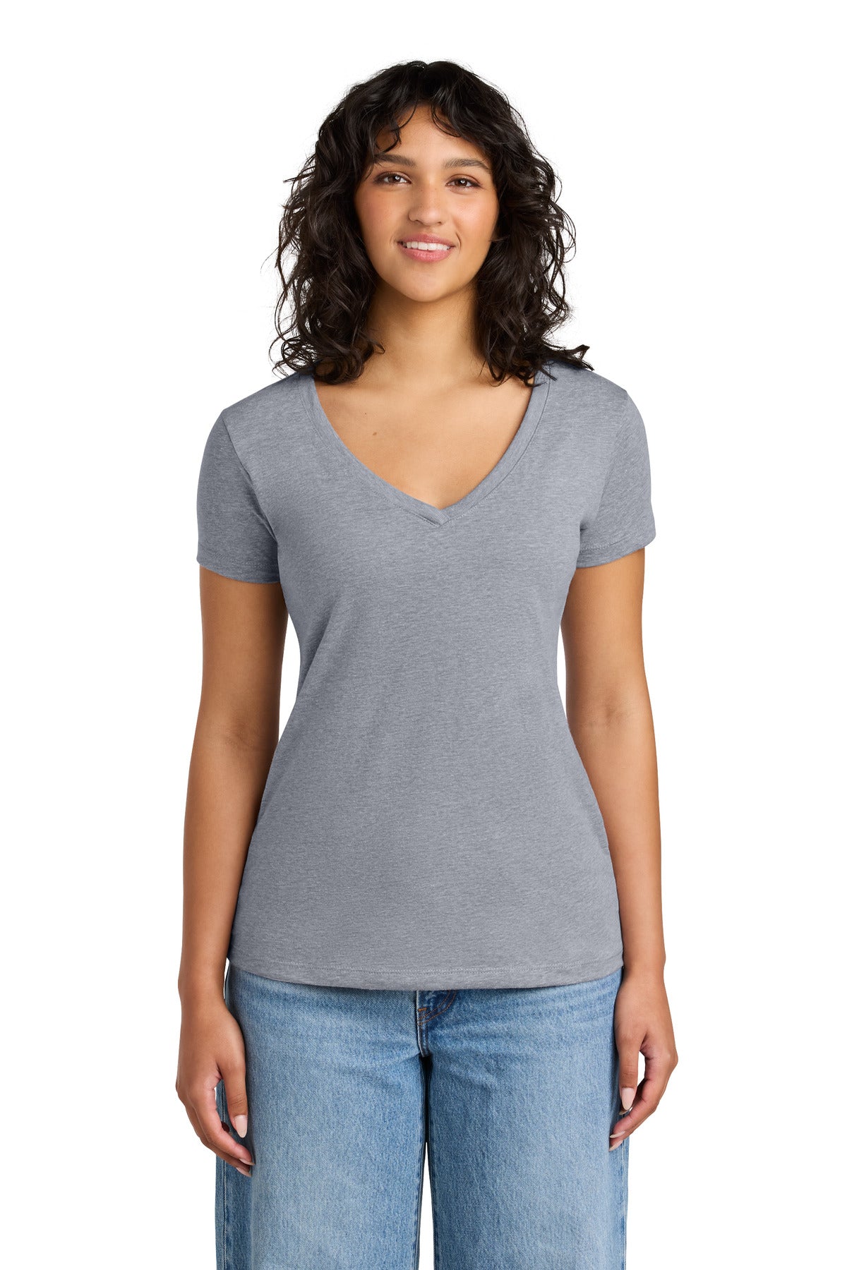 Next Level Apparel® Women's Ideal V-Neck Tee - Heather Gray - XS