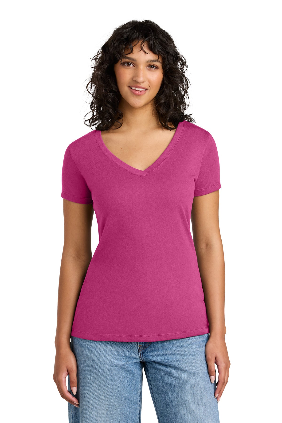 Next Level Apparel® Women's Ideal V-Neck Tee - Raspberry - XS