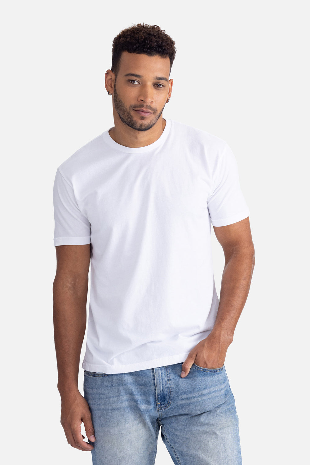 Next Level Apparel® Soft Wash Cotton Tee - Washed White - XS