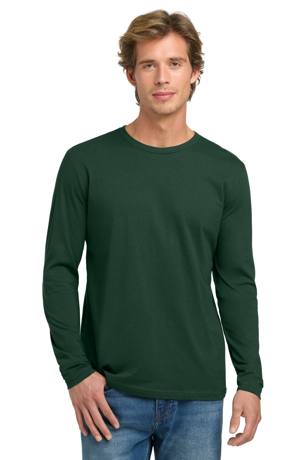 Next Level Apparel® Cotton Long Sleeve Tee - Forest Green - 2XL