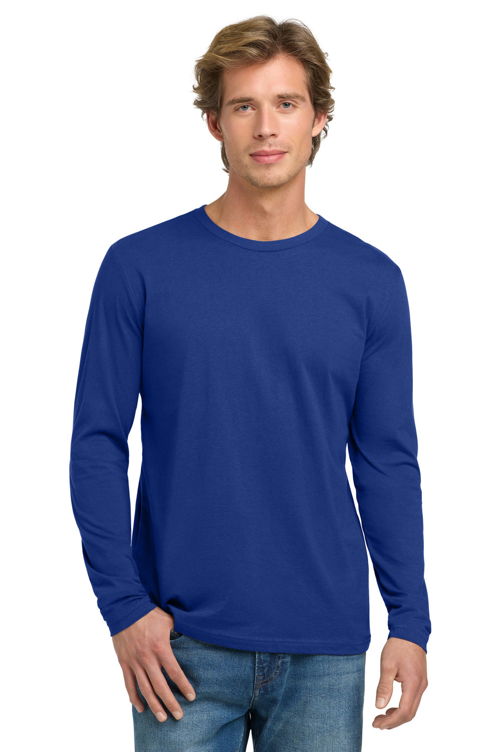 Next Level Apparel® Cotton Long Sleeve Tee - Royal - S