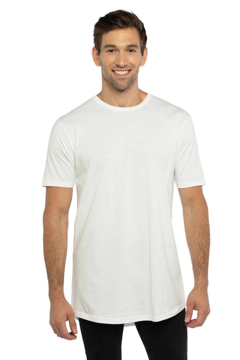 Next Level Apparel® Cotton Long Body Tee - White - XS