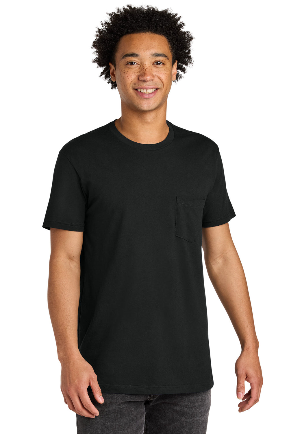 Next Level Apparel® Cotton Pocket Tee - Black - XS