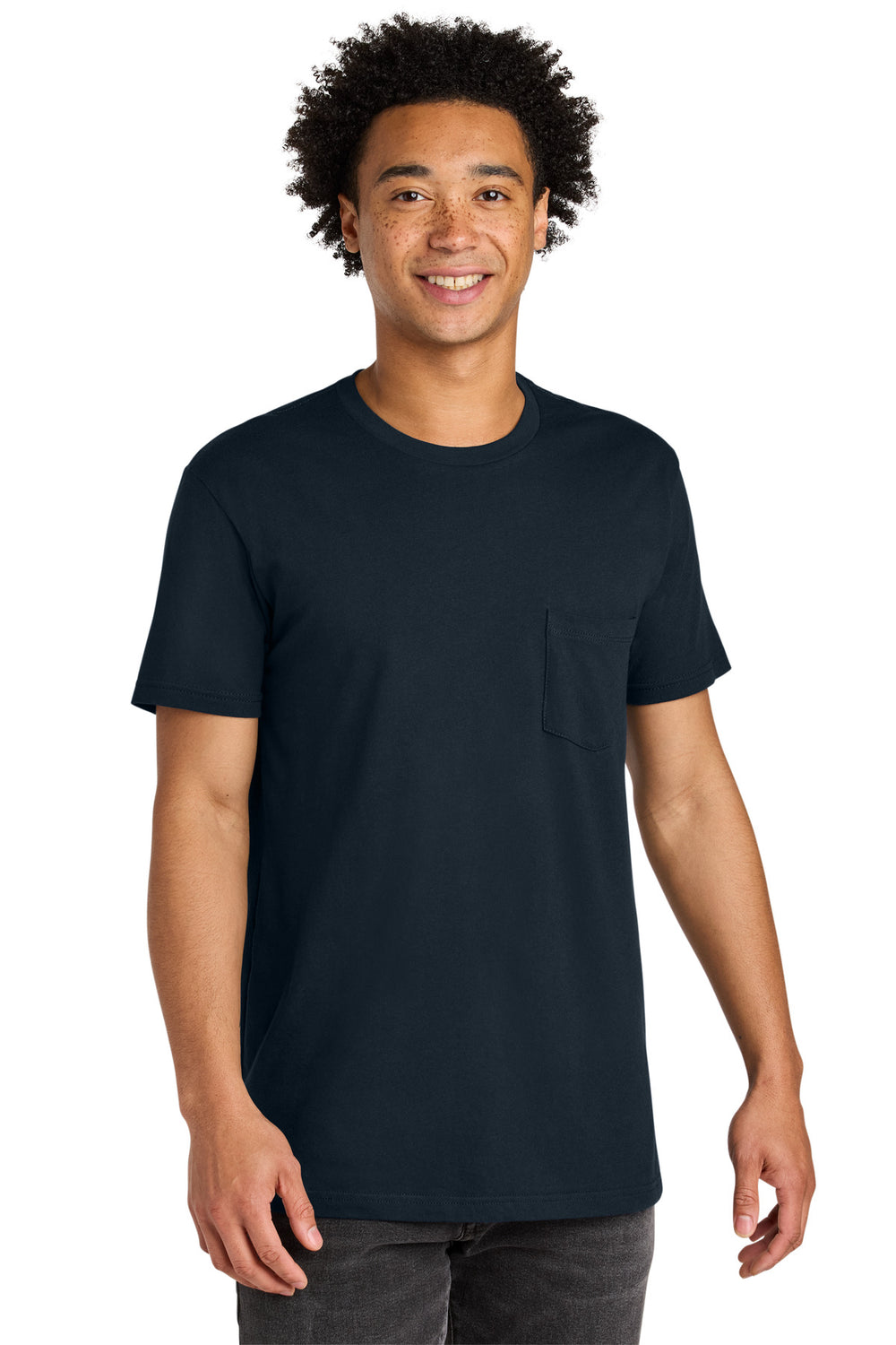 Next Level Apparel® Cotton Pocket Tee - Midnight Navy - XS
