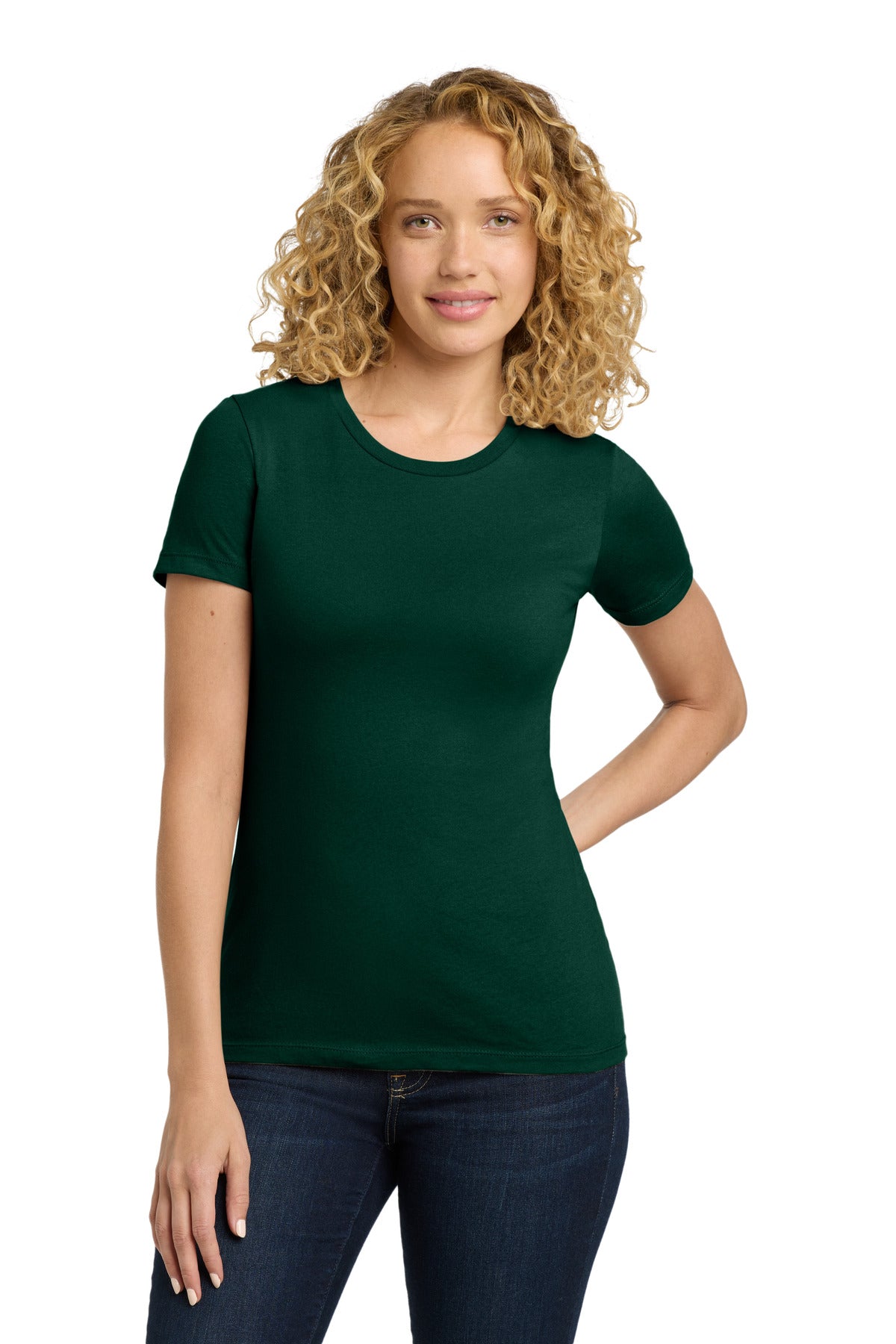 Next Level Apparel® Women's Cotton Tee - Forest Green - XS