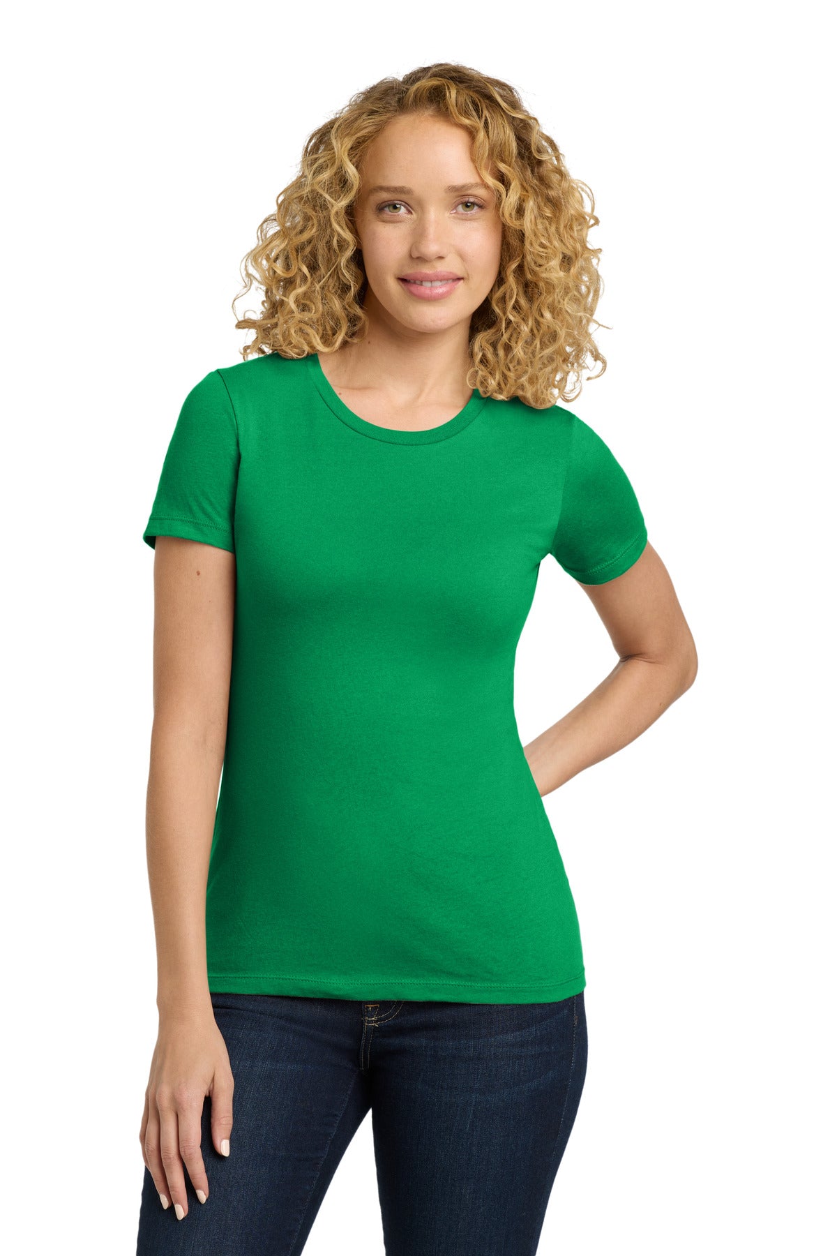 Next Level Apparel® Women's Cotton Tee - Kelly Green - XS