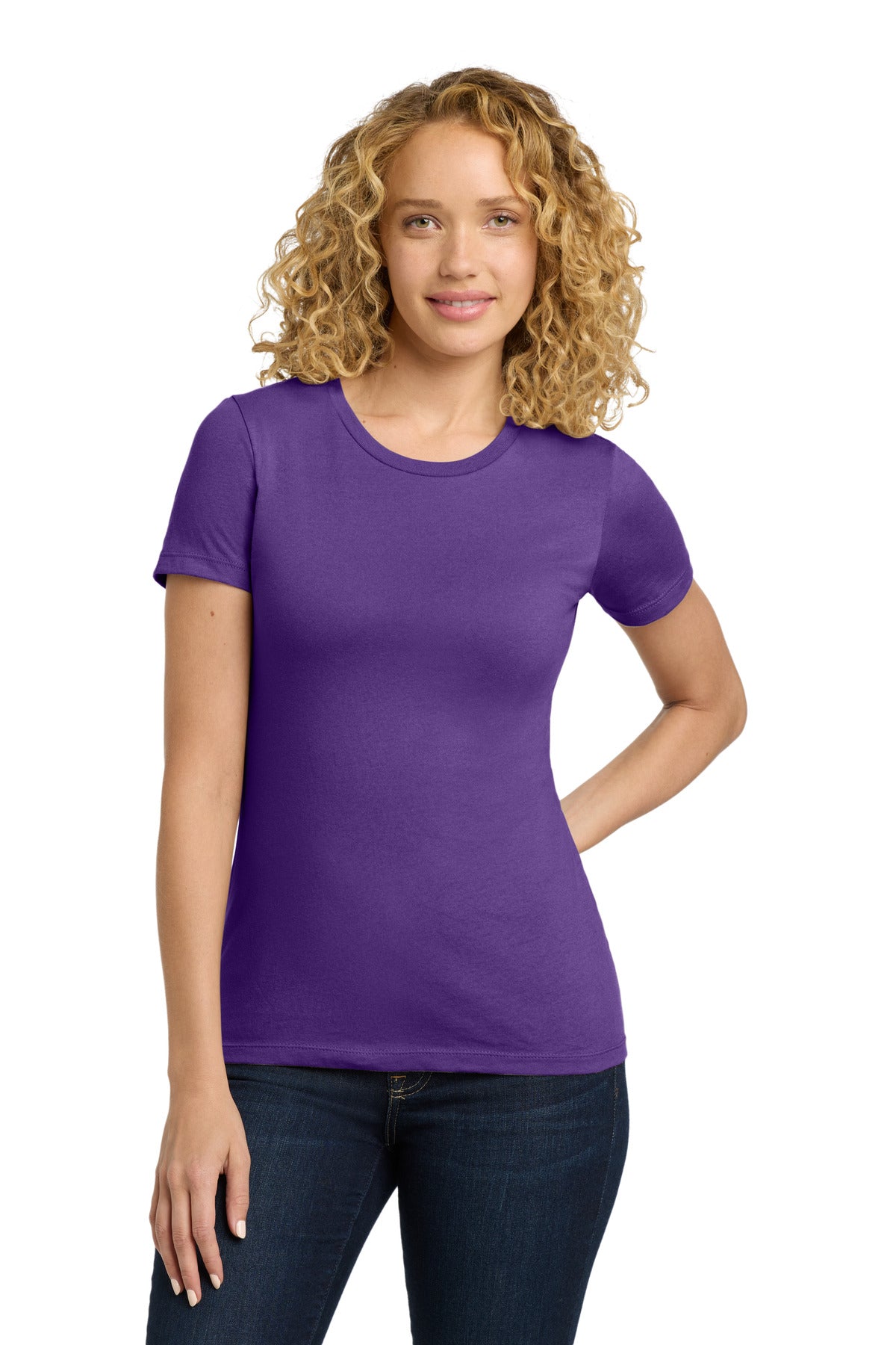 Next Level Apparel® Women's Cotton Tee - Purple Rush - XS