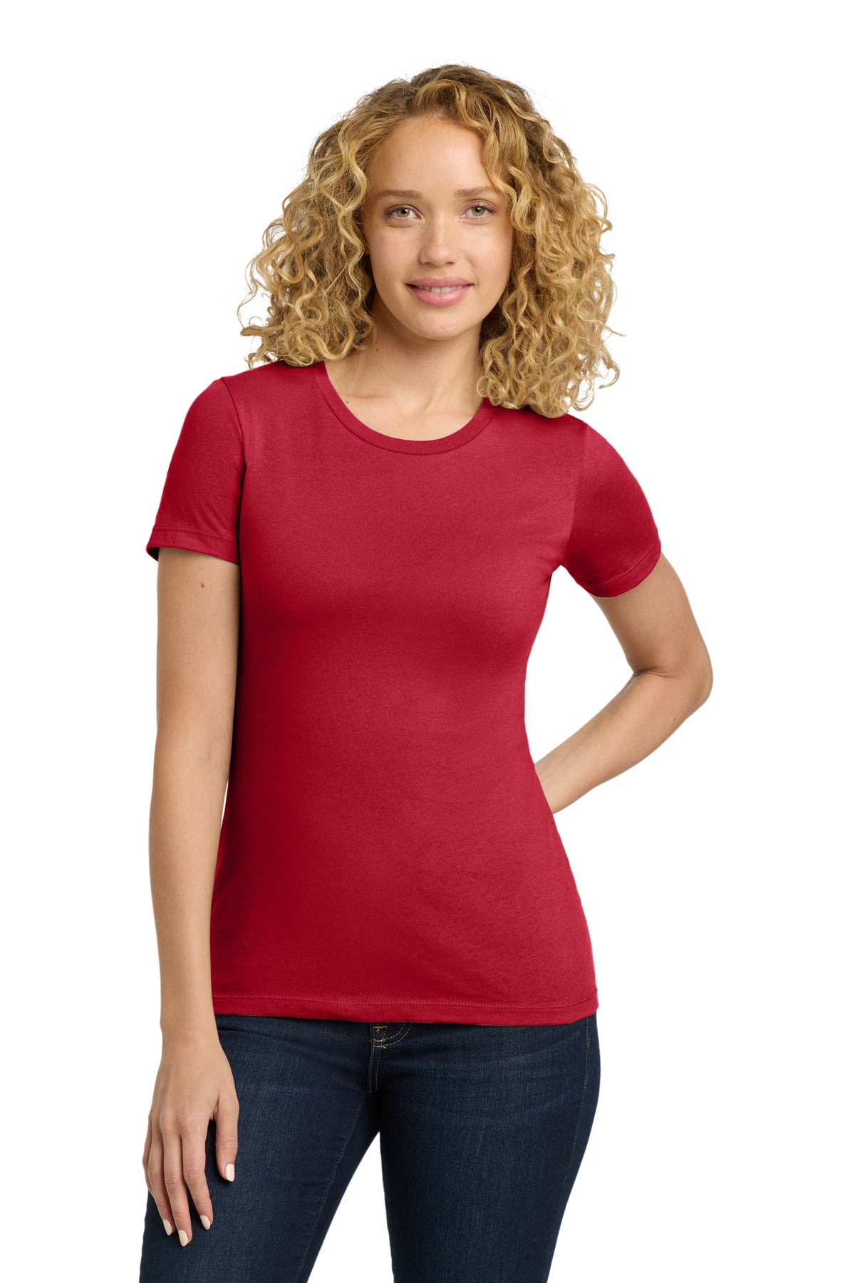 Next Level Apparel® Women's Cotton Tee - Red - XS