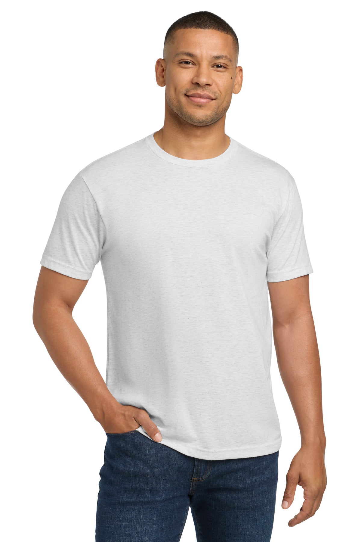 Next Level Apparel® Adult Tri-Blend Tee - Heather White - XS