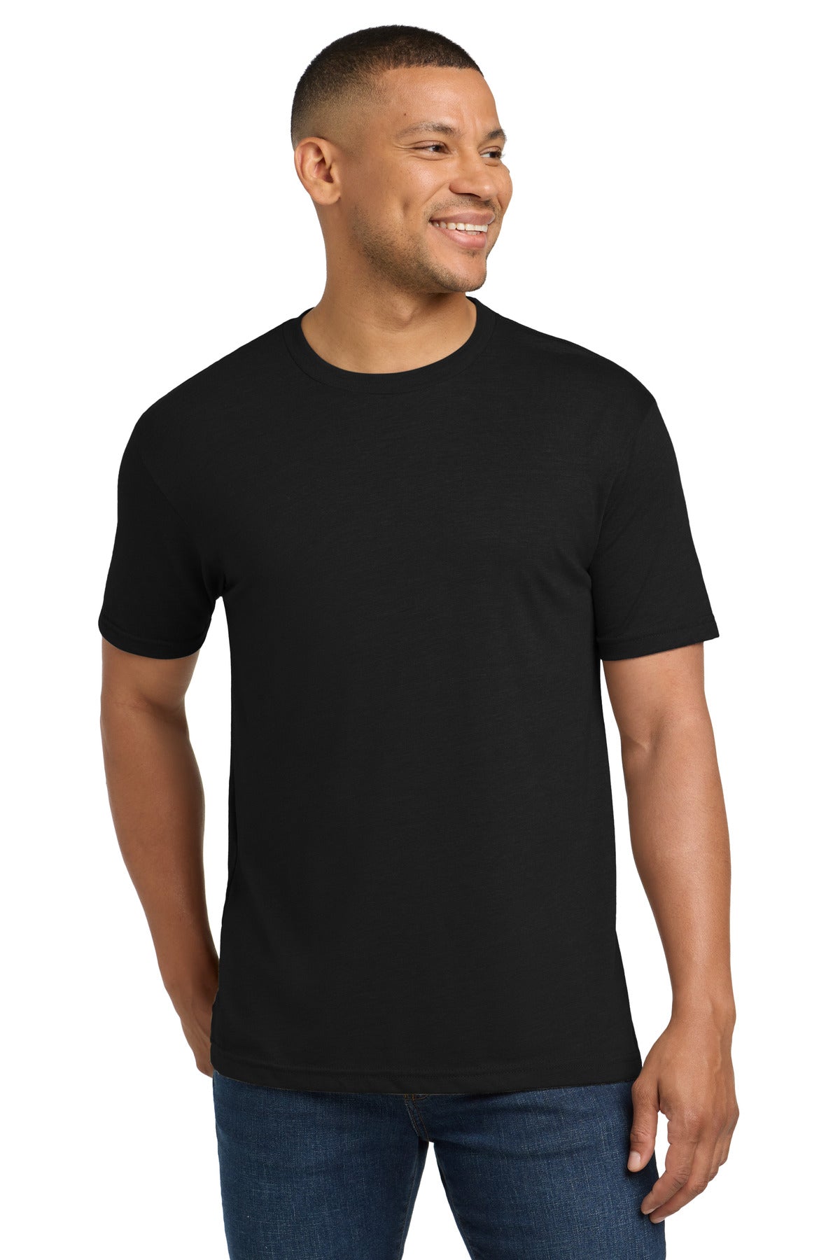 Next Level Apparel® Adult Tri-Blend Tee - Solid Black - XS