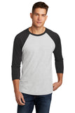 Next Level Apparel® Adult Tri-Blend 3/4-Sleeve Raglan Tee - VTG Black/ Hthr White - XS