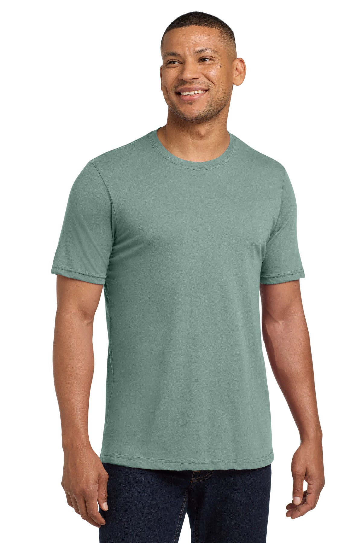 Next Level Apparel® Adult Poly/Cotton Tee - Stonewash Green - XS