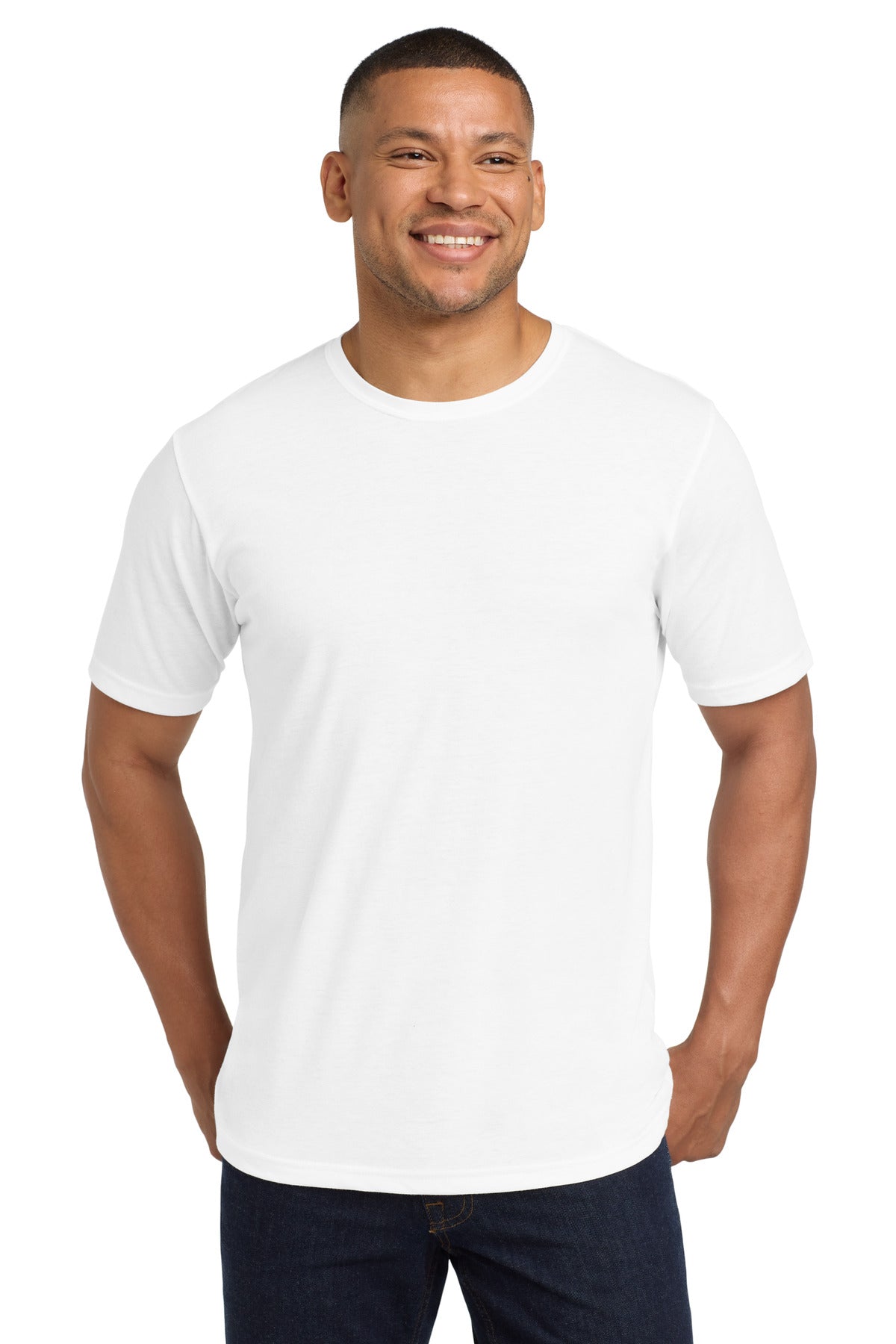 Next Level Apparel® Adult Poly/Cotton Tee - White - XS