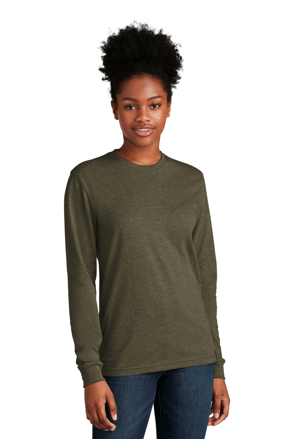 Next Level Apparel® Adult CVC Long Sleeve Tee - Military Green - XS