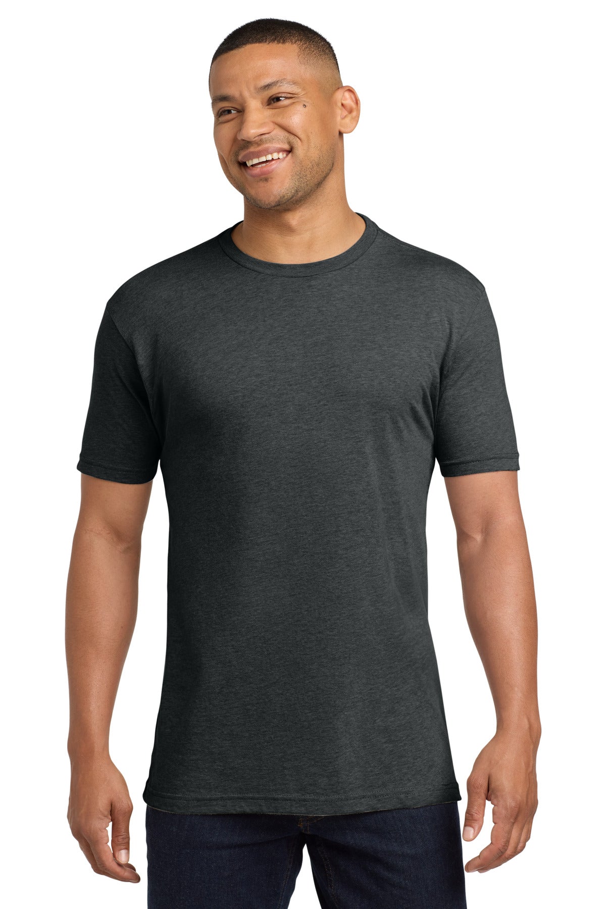 Next Level Apparel® Adult CVC Sueded Tee - Heather Metal - XS