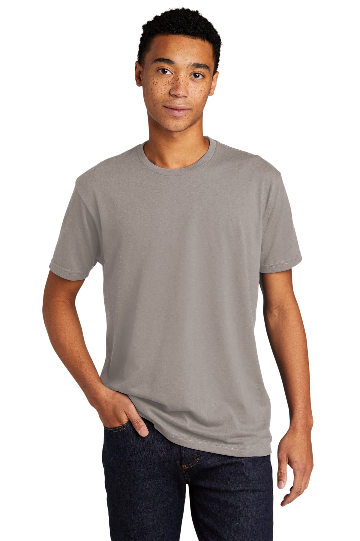 Next Level Apparel® Adult CVC Sueded Tee - Light Gray - XS