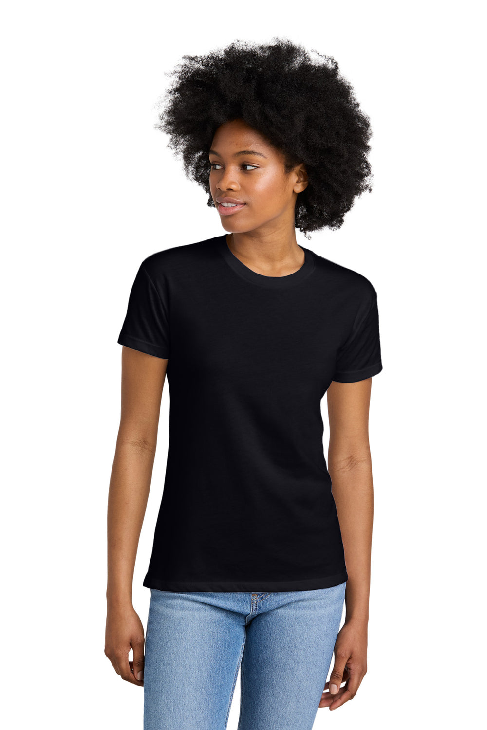 Next Level Apparel® Women's CVC Relaxed Tee - Black - XS