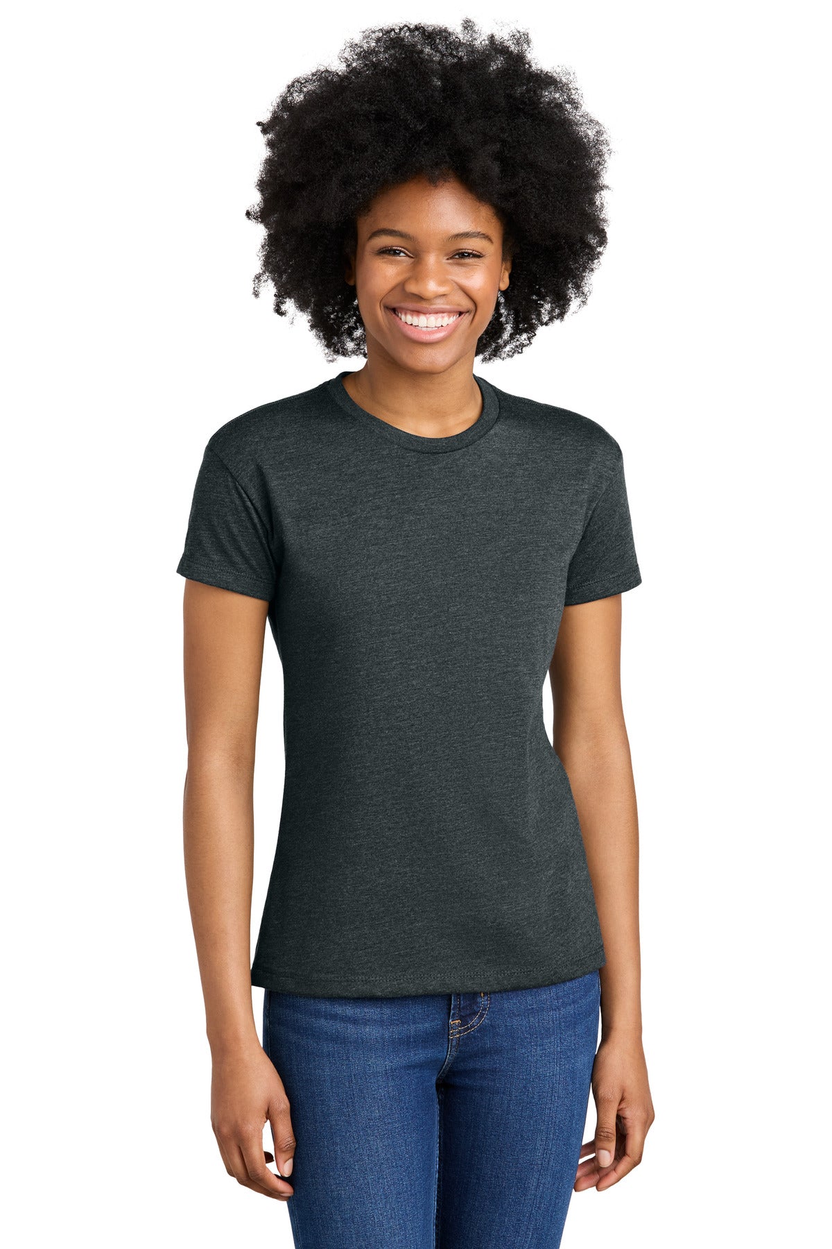 Next Level Apparel® Women's CVC Relaxed Tee - Charcoal - XS