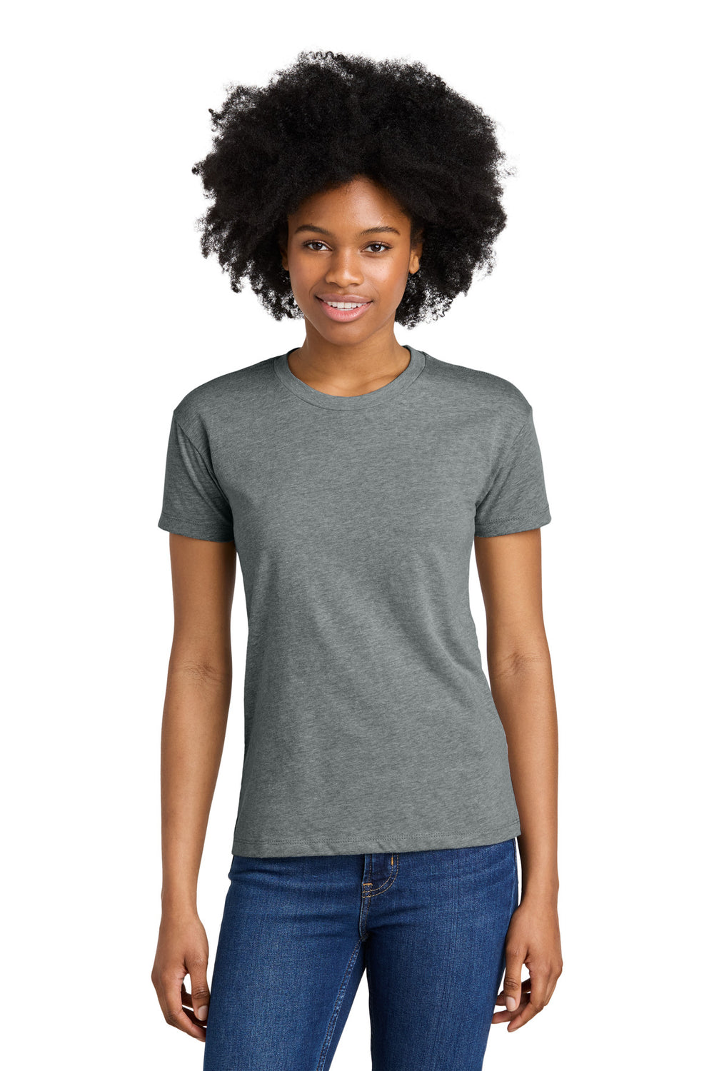 Next Level Apparel® Women's CVC Relaxed Tee - Dark Heather Gray - XS