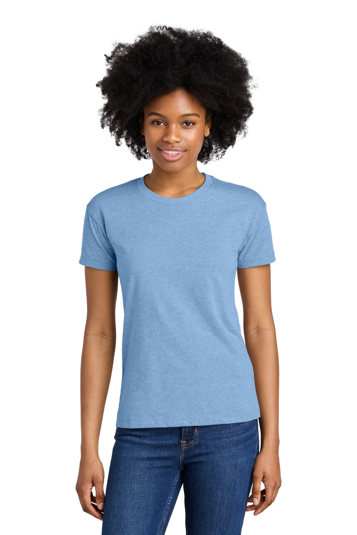 Next Level Apparel® Women's CVC Relaxed Tee - Heather Columbia Blue - XS