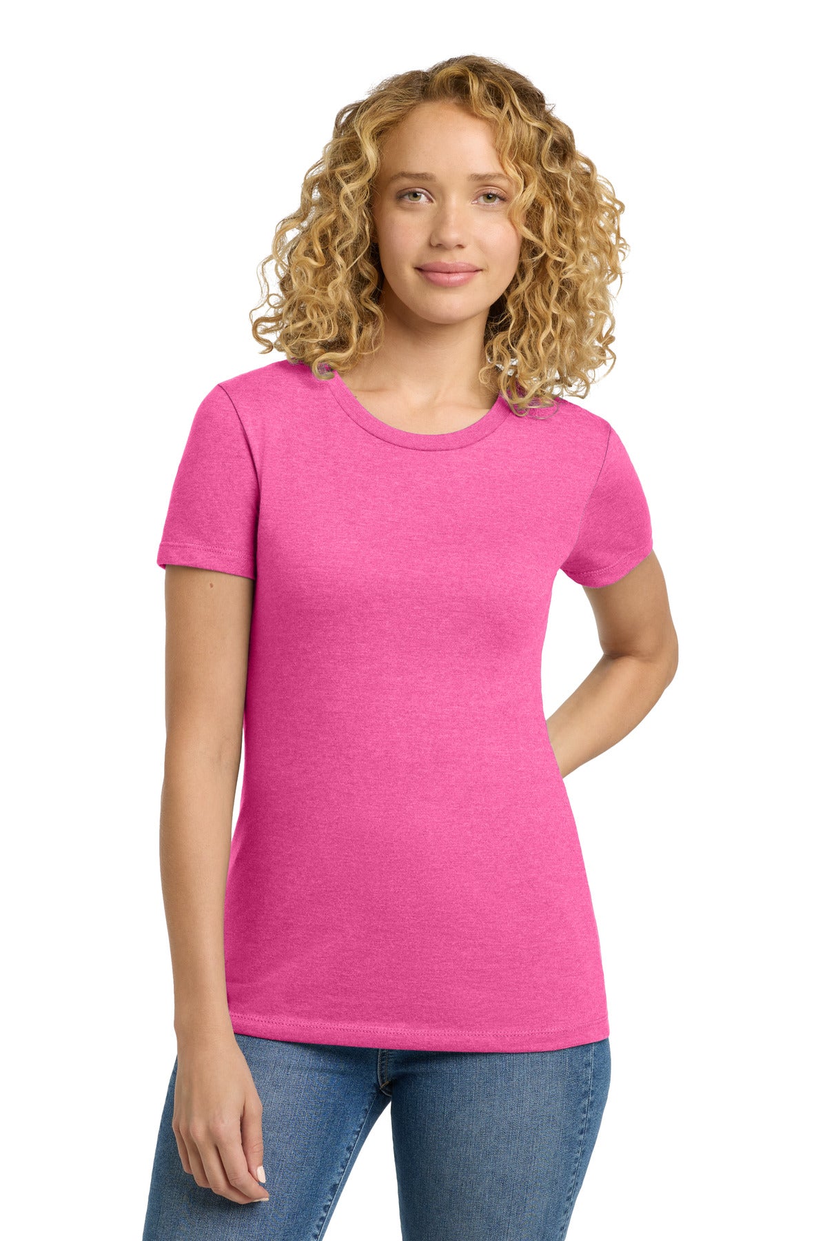 Next Level Apparel® Women's CVC Tee - Hot Pink - XS