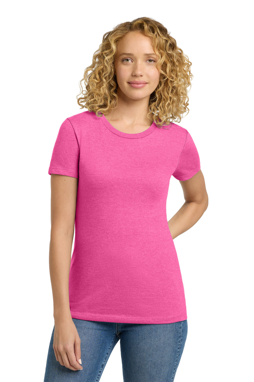 Next Level Apparel® Women's CVC Tee - Hot Pink - XS