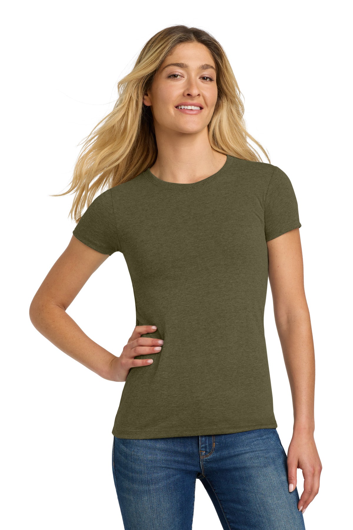 Next Level Apparel® Women's Tri-Blend Tee - Military Green - S