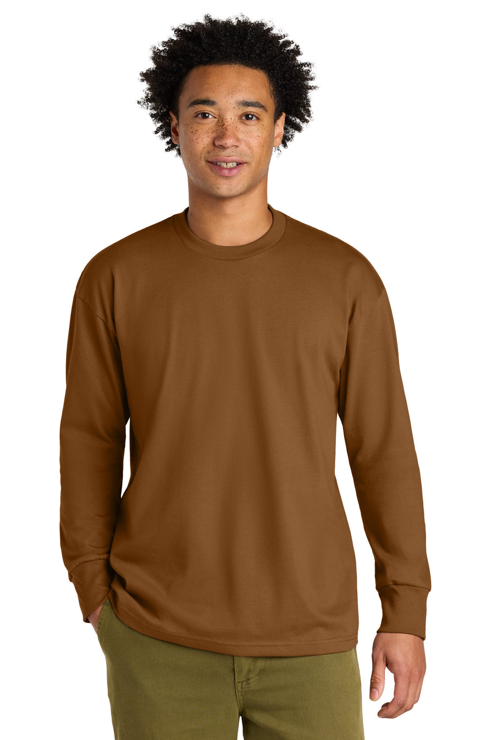 Next Level Apparel® Heavyweight Long Sleeve Tee - Clay - XS