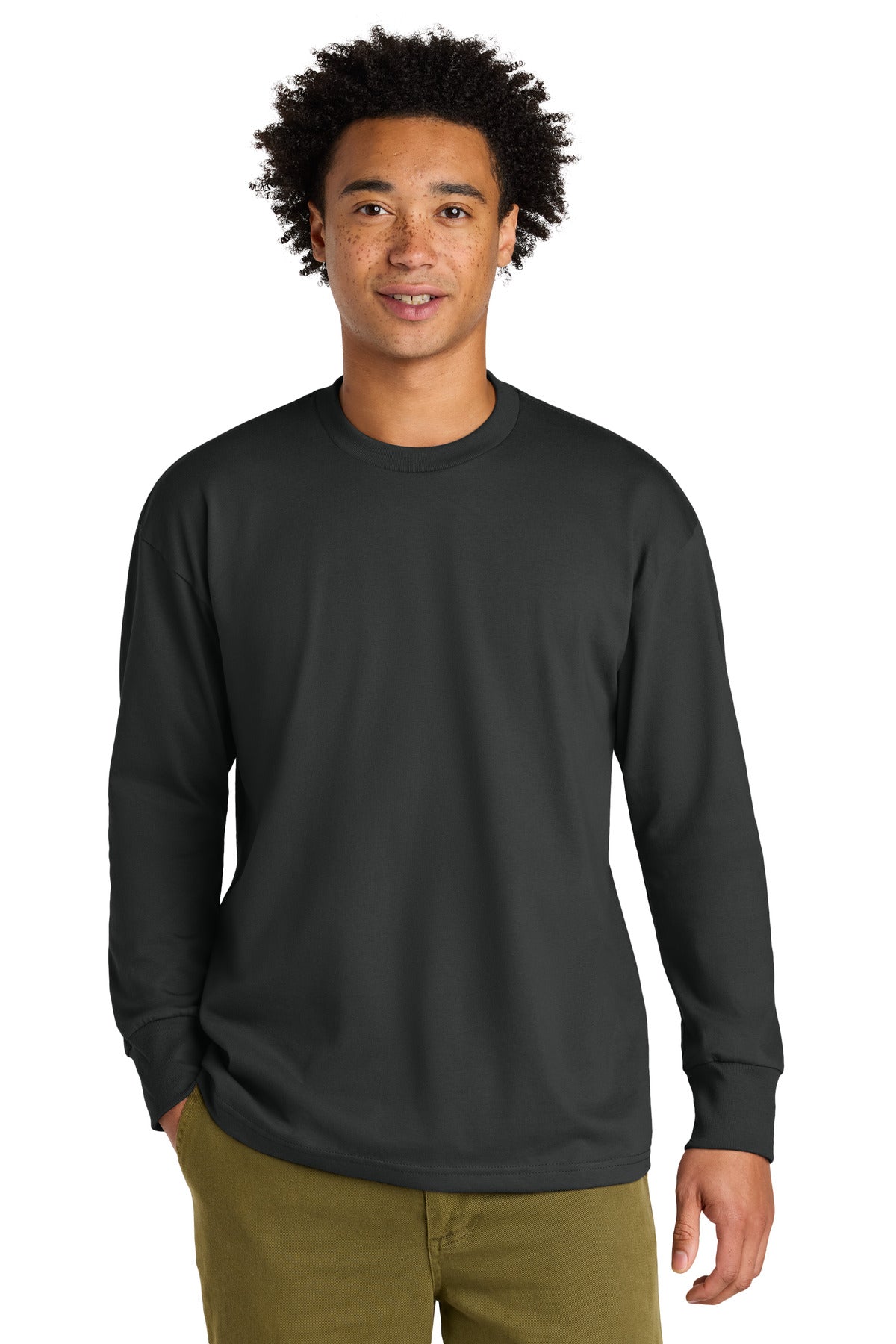 Next Level Apparel® Heavyweight Long Sleeve Tee - Graphite Black - XS