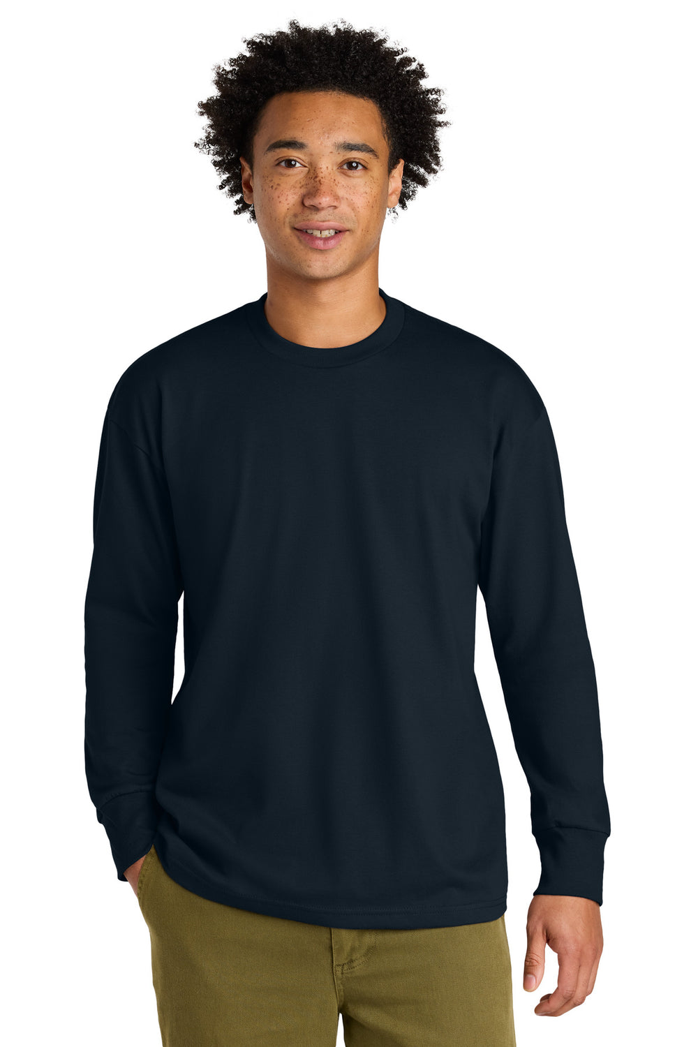 Next Level Apparel® Heavyweight Long Sleeve Tee - Midnight Navy - XS