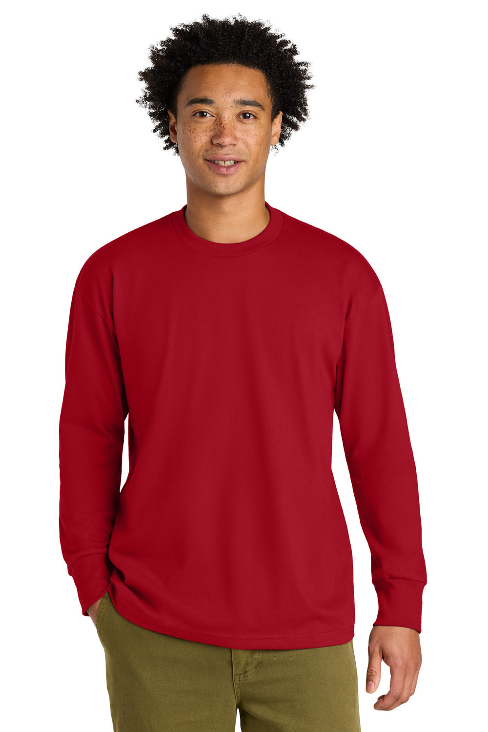 Next Level Apparel® Heavyweight Long Sleeve Tee - Red - XS