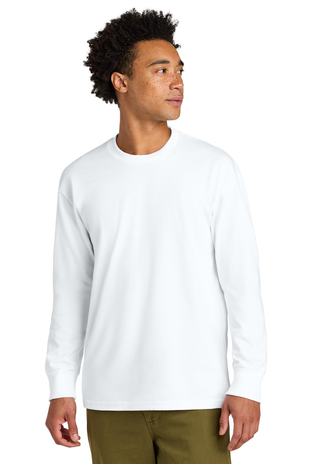 Next Level Apparel® Heavyweight Long Sleeve Tee - White - XS