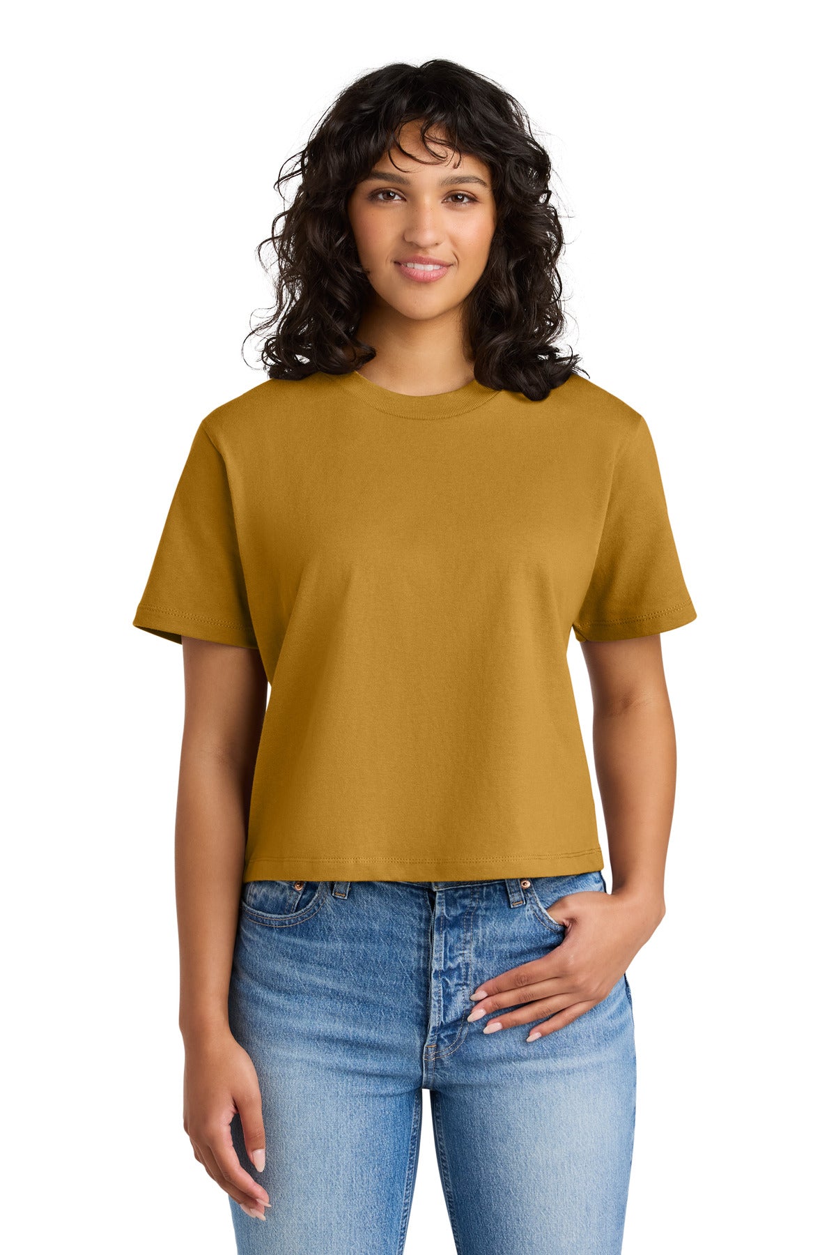 Next Level Apparel® Women's Heavyweight Boxy Tee - Antique Gold - XS