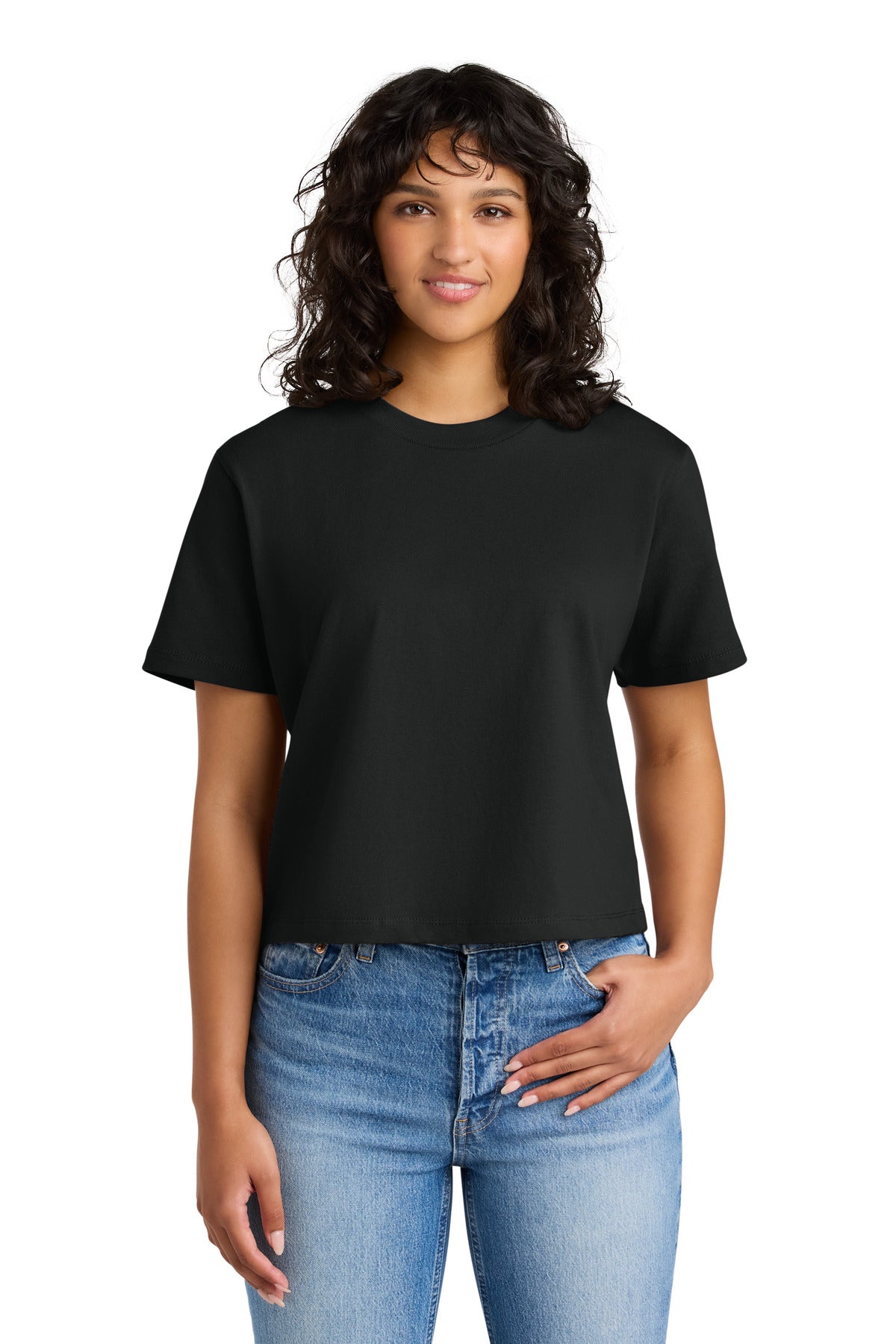 Next Level Apparel® Women's Heavyweight Boxy Tee - Black - XS
